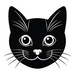 vector illustration of black cat