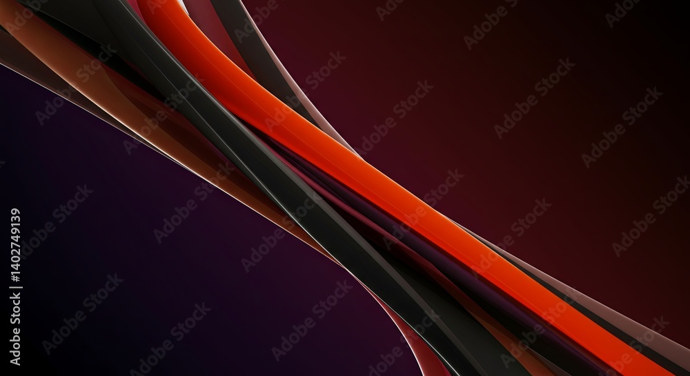 Poster a black and red striped background with a red line