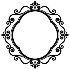 vintage frame with floral ornament
