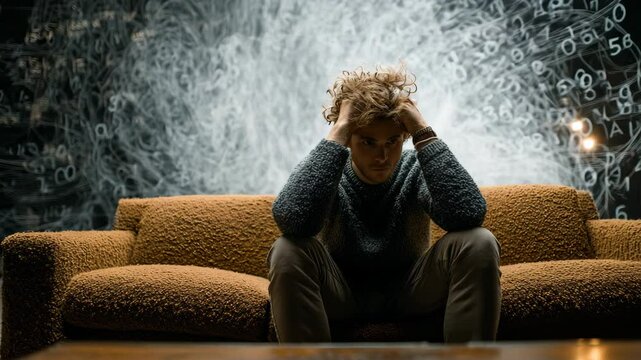 A person with OCD is fixated on their thoughts.