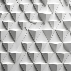 Obraz premium Abstract White Geometric Pyramid Pattern