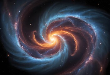 Cosmic Swirl Nebula in Deep Space