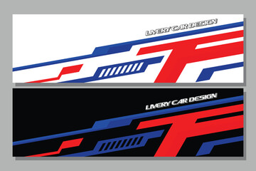 Abstract Car decal design vector. Graphic abstract stripe racing background kit designs for wrap vehicle, race car, rally, adventure and livery