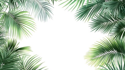 Tropical Leaves Frame