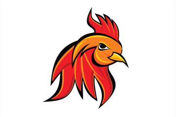 Mascot rooster. Vector illustration of a rooster head
