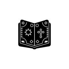 creative details Bible Icon Vector Illustration