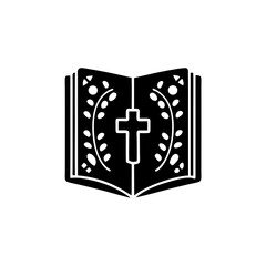 creative details Bible Icon Vector Illustration