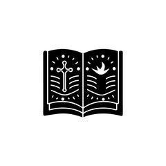 creative details Bible Icon Vector Illustration