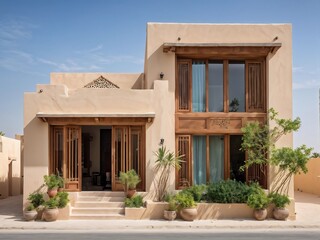 Traditional Arabic House with Wooden Accents