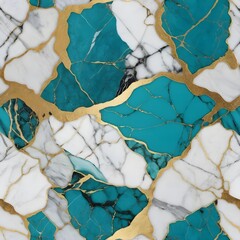 Teal and Gold Marble Texture