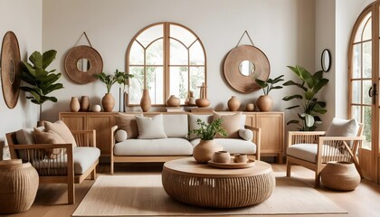 Bohemian Chic Living Room Interior Design