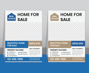 Modern Real Estate Flyer Template-A4 Editable Layout for Property Promotion or Sale