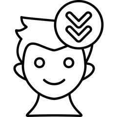 Fototapeta premium Chevron Down icon