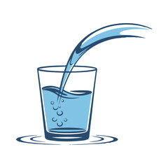 Pour water into the glass