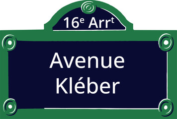 Obraz premium 16e Arrt, Elegant Parisian Street Sign