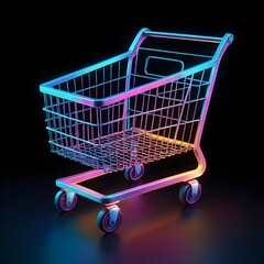 Neon Shopping Cart