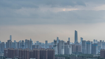 Fototapeta premium china wuhan skyline