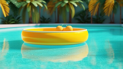 Obraz premium Swimming Pool Oasis for Ultimate Summer Vacation Experience