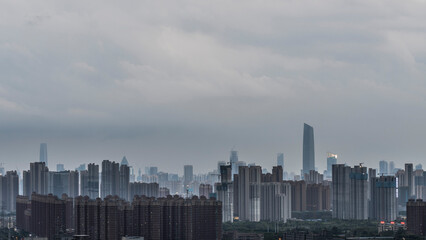 Obraz premium china wuhan city skyline