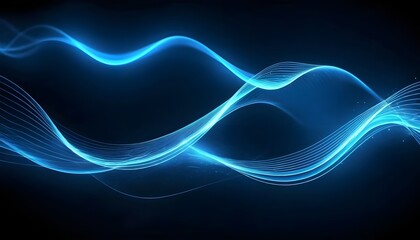Abstract Blue Wave Background