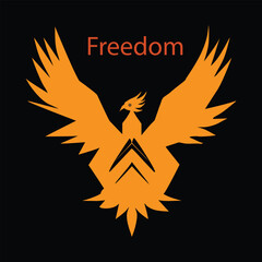 A phoenix rising from abstract flames