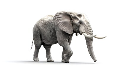 Obraz premium Elephants walk gracefully in the savanna during early morning light showcasing their majestic presence and natural beauty