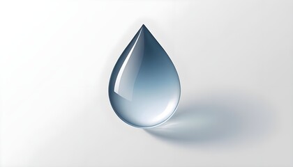 Fototapeta premium Single Water Drop on White Background