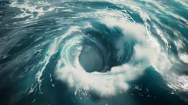 Ocean Vortex: Powerful Swirling Blue Water