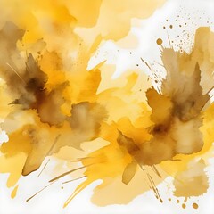 Abstract Watercolor Background in Golden Hues