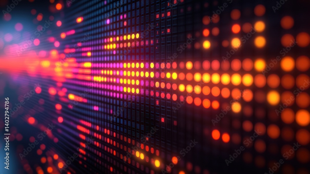 Poster abstract digital stream: dynamic light and data flow
