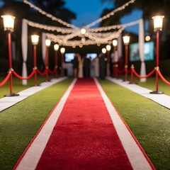Red Carpet Entrance at Night Event
