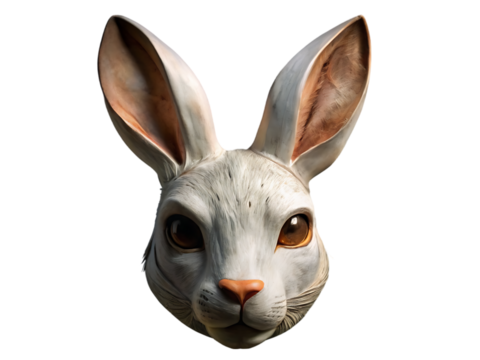 Cute White Rabbit Face