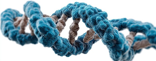 Colorful DNA Helix Structure. Biotechnology Content . Abstract representation of DNA structure.