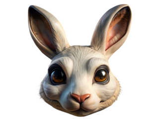 Cute White Rabbit Face