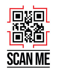 Scan QR code icon. Digital scanning qr code. QR code scan for smartphone. QR code for payment. Scan QR code symbol