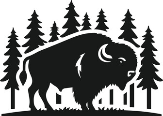 Buffalo animal vector silhouette