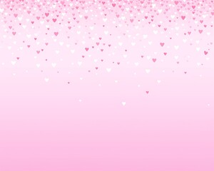 Hearts Falling Pink Background
