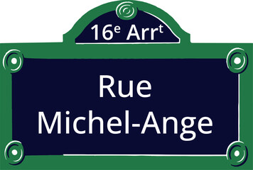 16e Arrt, Elegant Parisian Street Sign