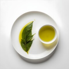 Organic Green Tea Oil and Leaves