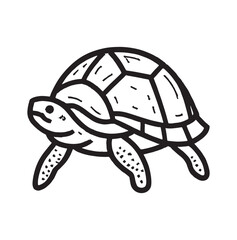 Turtle Silhouettes vector with white background