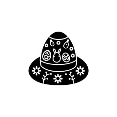creative details Easter Bonnet Icon Vector Illustration