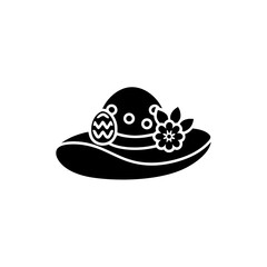 creative details Easter Bonnet Icon Vector Illustration