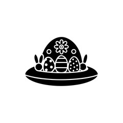 creative details Easter Bonnet Icon Vector Illustration