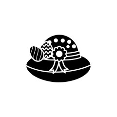 creative details Easter Bonnet Icon Vector Illustration
