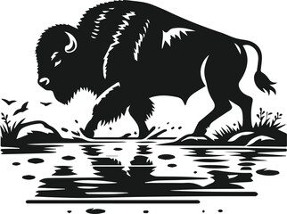 Buffalo animal vector silhouette