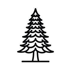 Tree line art  vector illustration.
