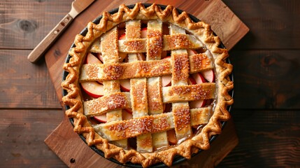 Delicious Homemade Lattice Top Fruit Pie of excellence in splendor beyond compare with grace