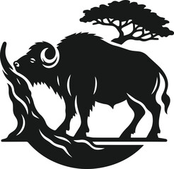 Buffalo animal vector silhouette