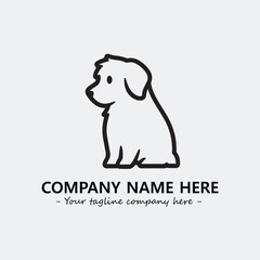 Dog illustration black and white for logo company vector image
