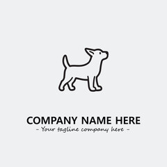 Dog illustration black and white for logo company vector image
